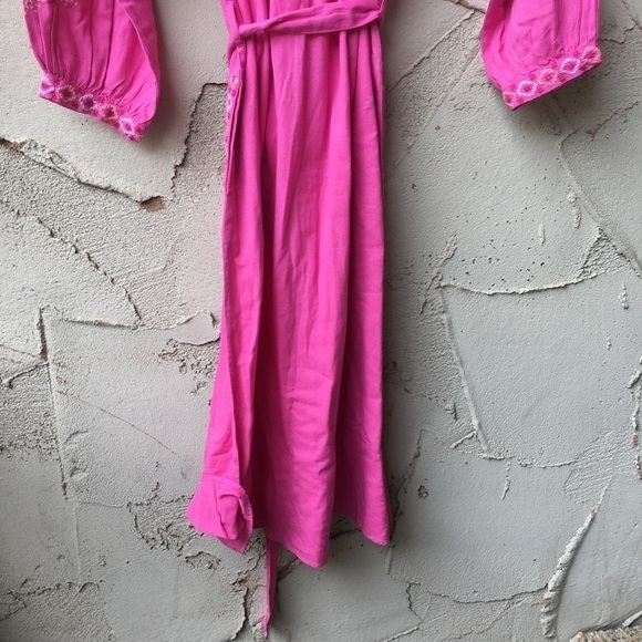 NEW NWT Melissa Odabash Melanie SS Flamingo Kaftan Dress Size XS - Picture 9 of 11